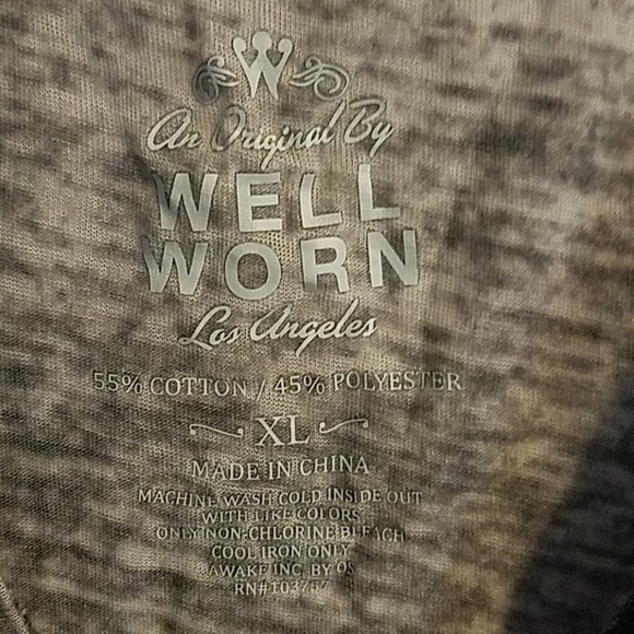 Sheer distressed top worn ONCE XL - Picture 2 of 6